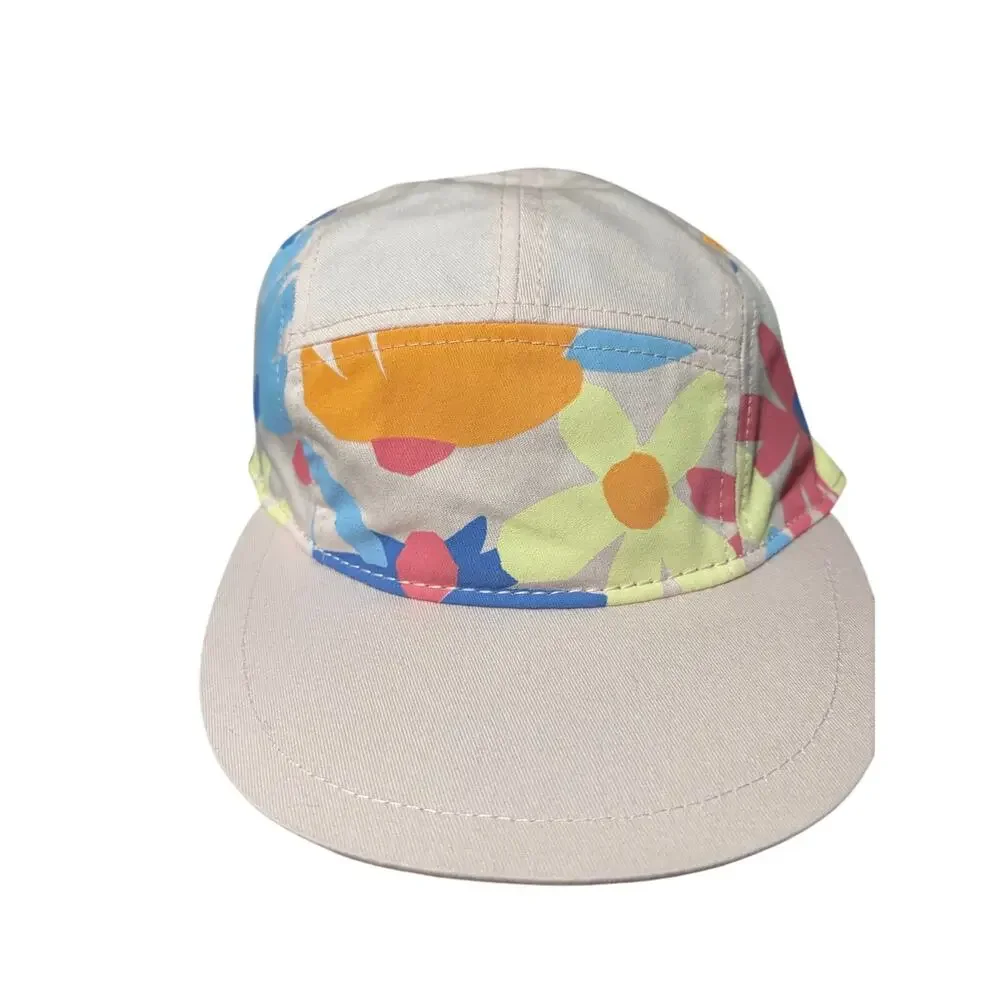 Carters 4-7 girls baseball hats pony tail hole adjustable pink & denim chambray